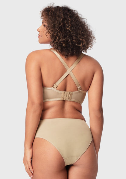Leopard Unlined Strapless Minimizer Bra
