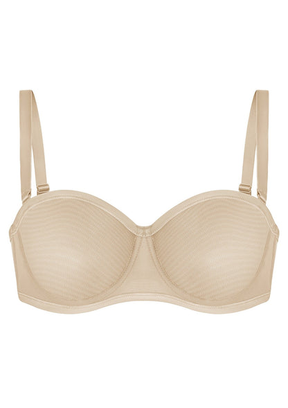 Leopard Unlined Strapless Minimizer Bra
