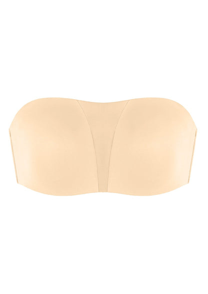 Fiery Unlined Seamless Comfort Underwire Plus Size Bandeau Strapless Coffee Bra