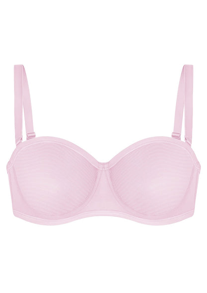 Leopard Unlined Strapless Minimizer Bra