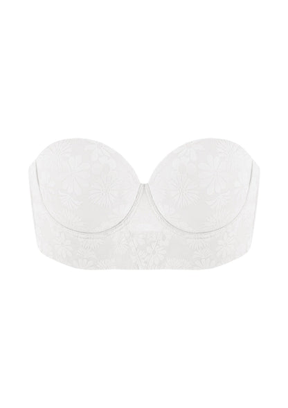 Daisy Smooth Lace Lightly Padded Longline Underwire Strapless Balconette Bra