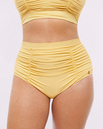 Smart Sculpt™ Ruched V-Neck Bikini Top & High-Waisted Bottom Set