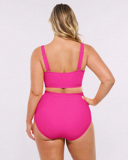 Smart Sculpt™ Twist-Front Bikini Top & High-Waisted Bottom Set