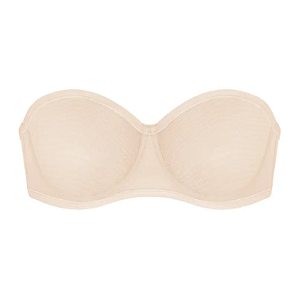 Leopard Unlined Strapless Minimizer Bra