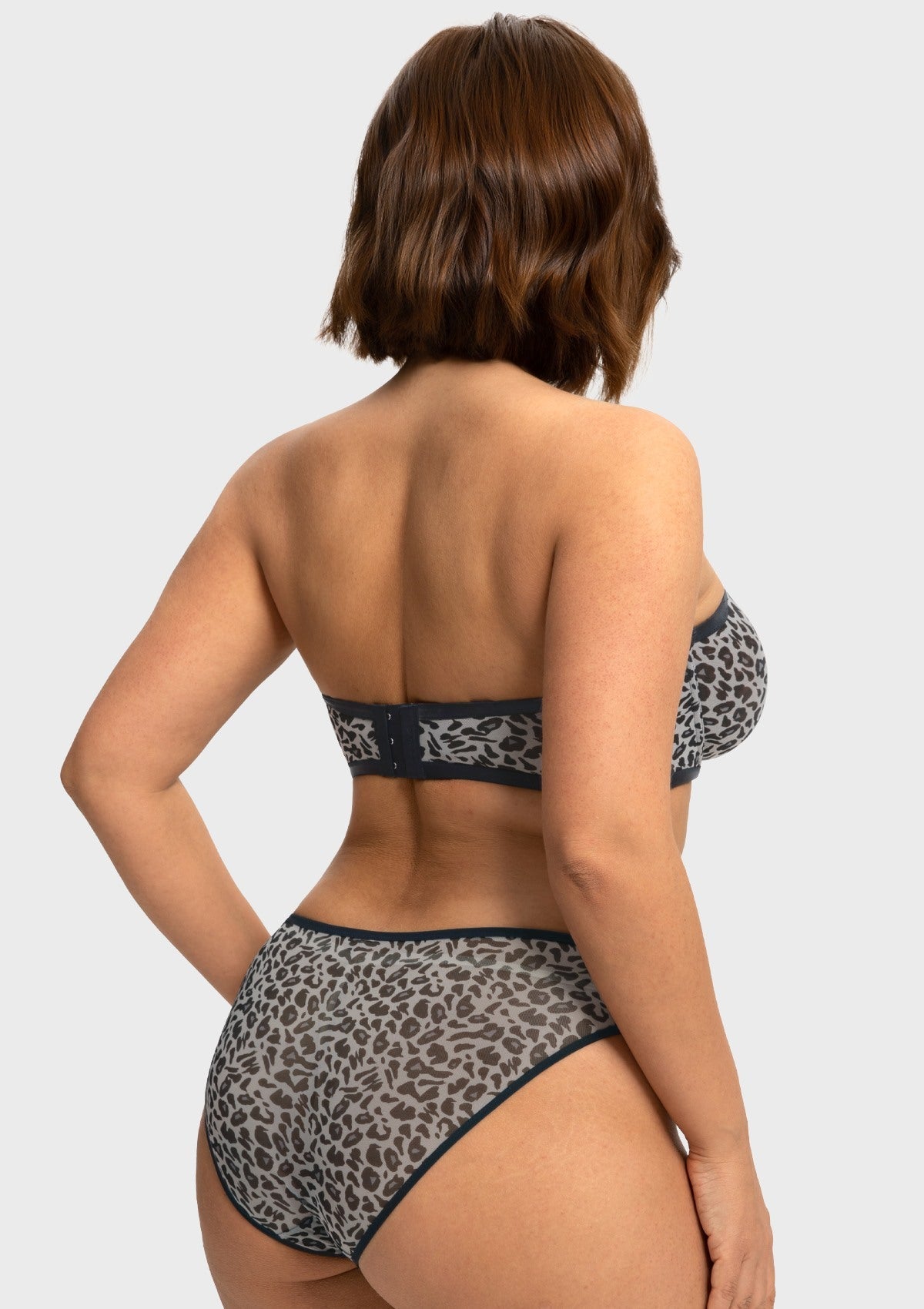 Bella Sheer Mesh Unlined Underwire Strapless Balconette Bra
